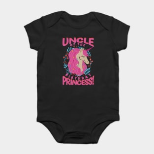 Uncle of the Birthday Princess Unicorn Baby Bodysuit